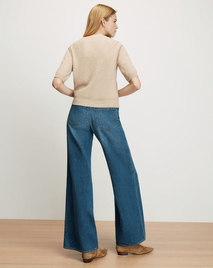 Shana Cashmere Sweater in Oatmeal - Veronica Beard Premium