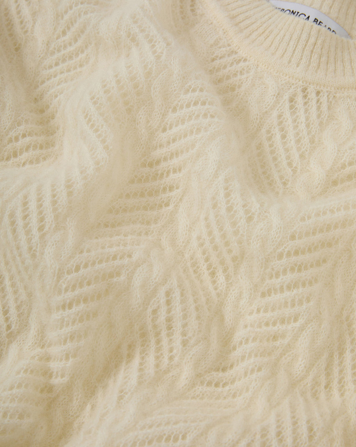 Shana Pointelle Sweater in Dove White - Veronica Beard Deals