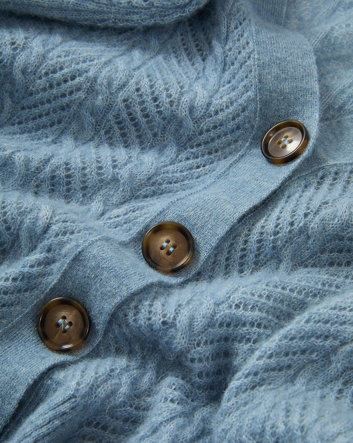 Solene Pointelle Cardigan in Blue River - Veronica Beard Everyday