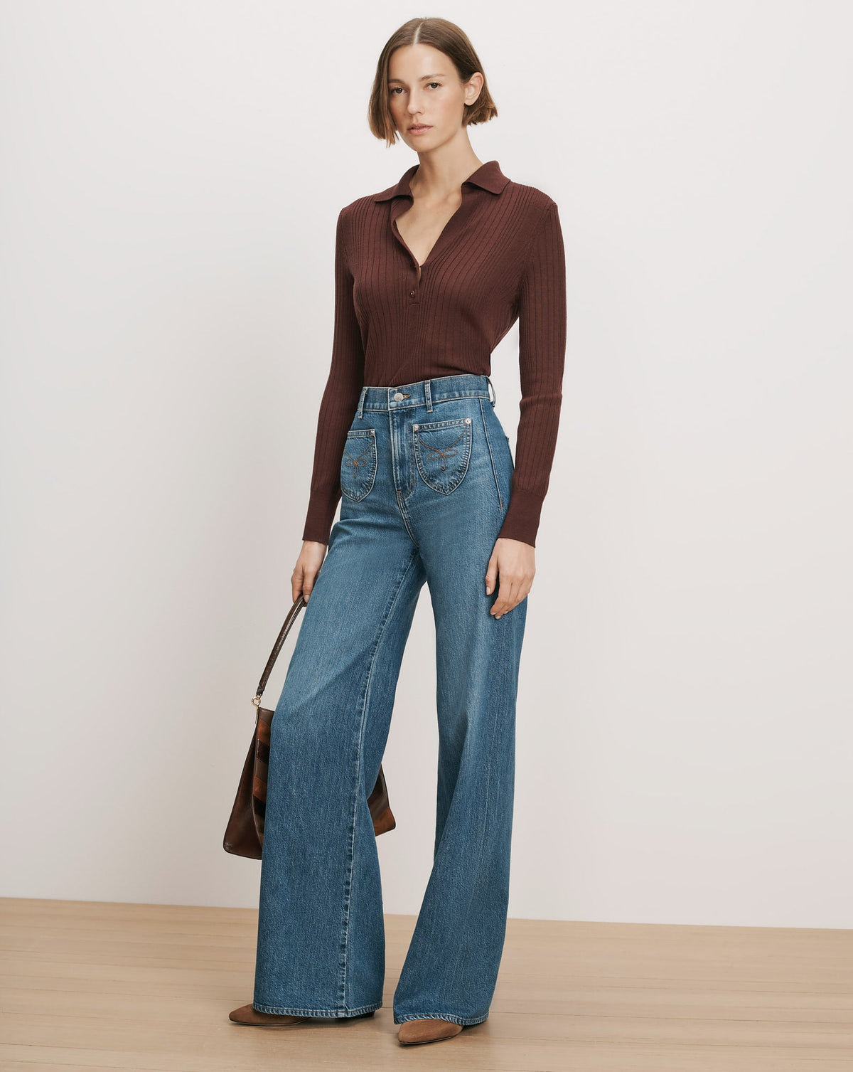 Rouni Merino Wool Pullover in Burgundy - Veronica Beard Discount