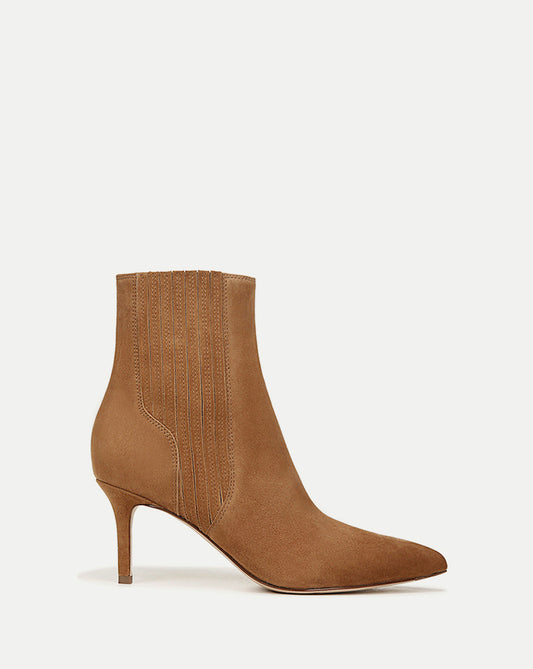 Lisa Mid-Heel Ankle Boot in Hazelwood - Veronica Beard Trusted
