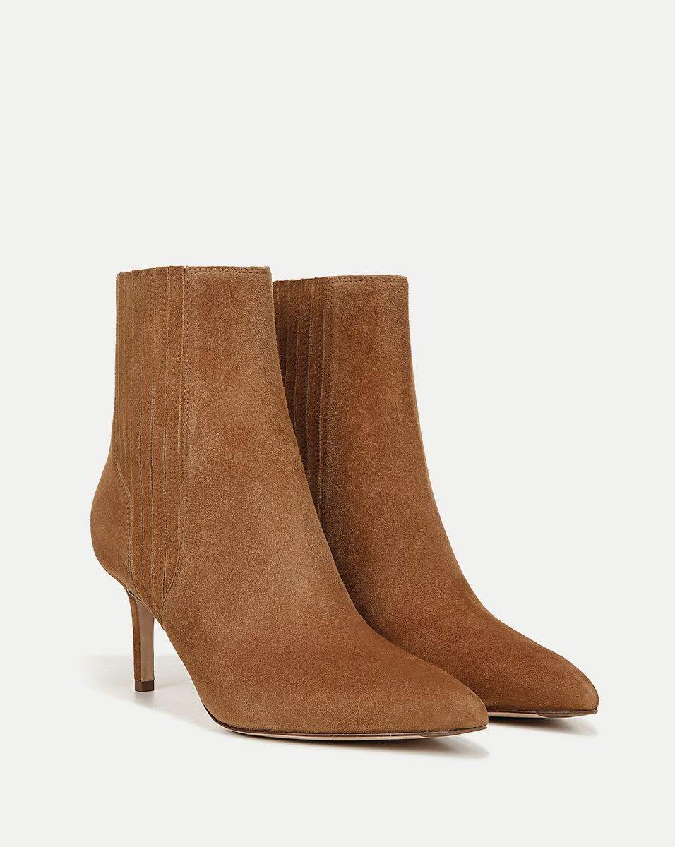 Lisa Mid-Heel Ankle Boot in Hazelwood - Veronica Beard Trusted