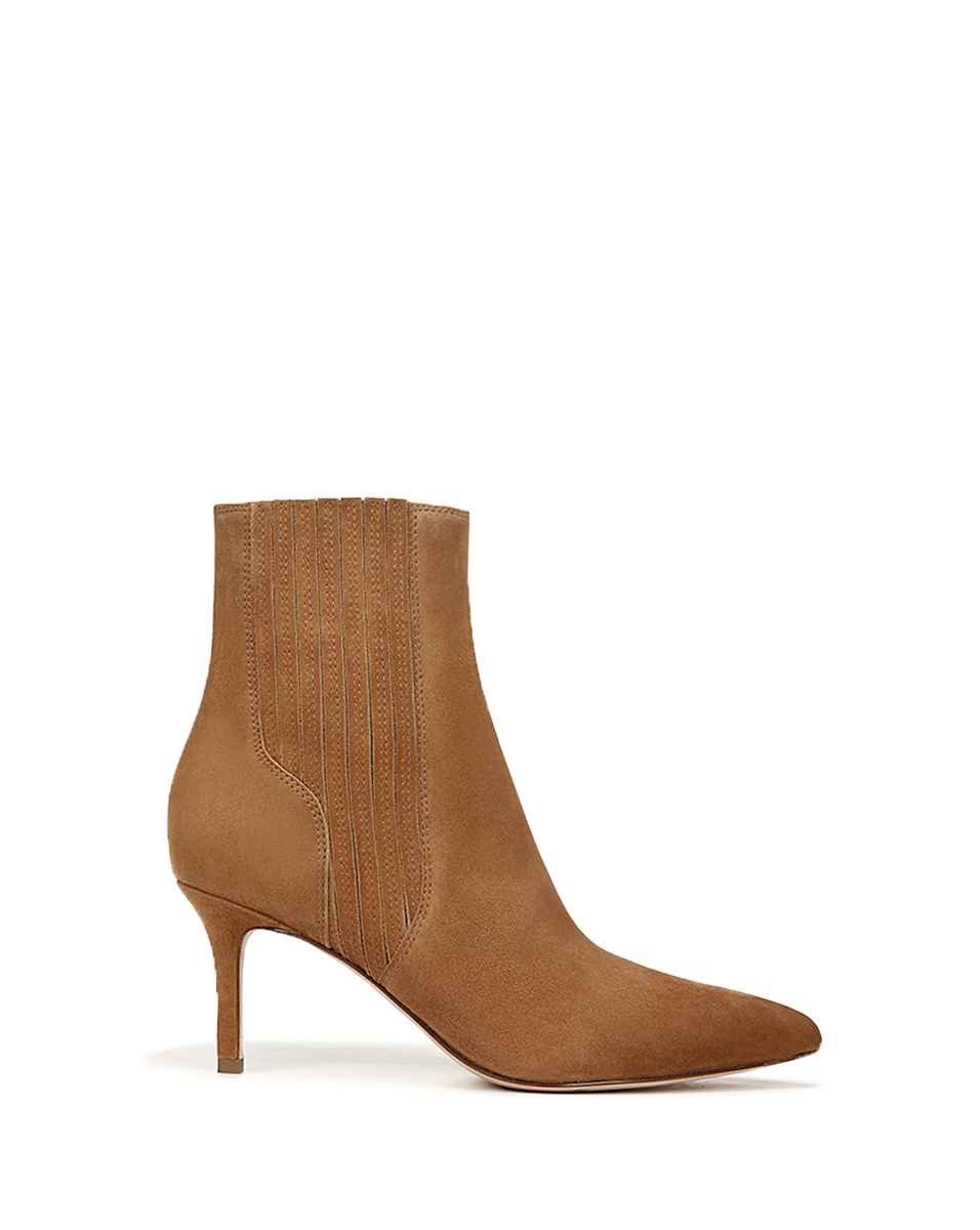 Lisa Mid-Heel Ankle Boot in Hazelwood - Veronica Beard Trusted