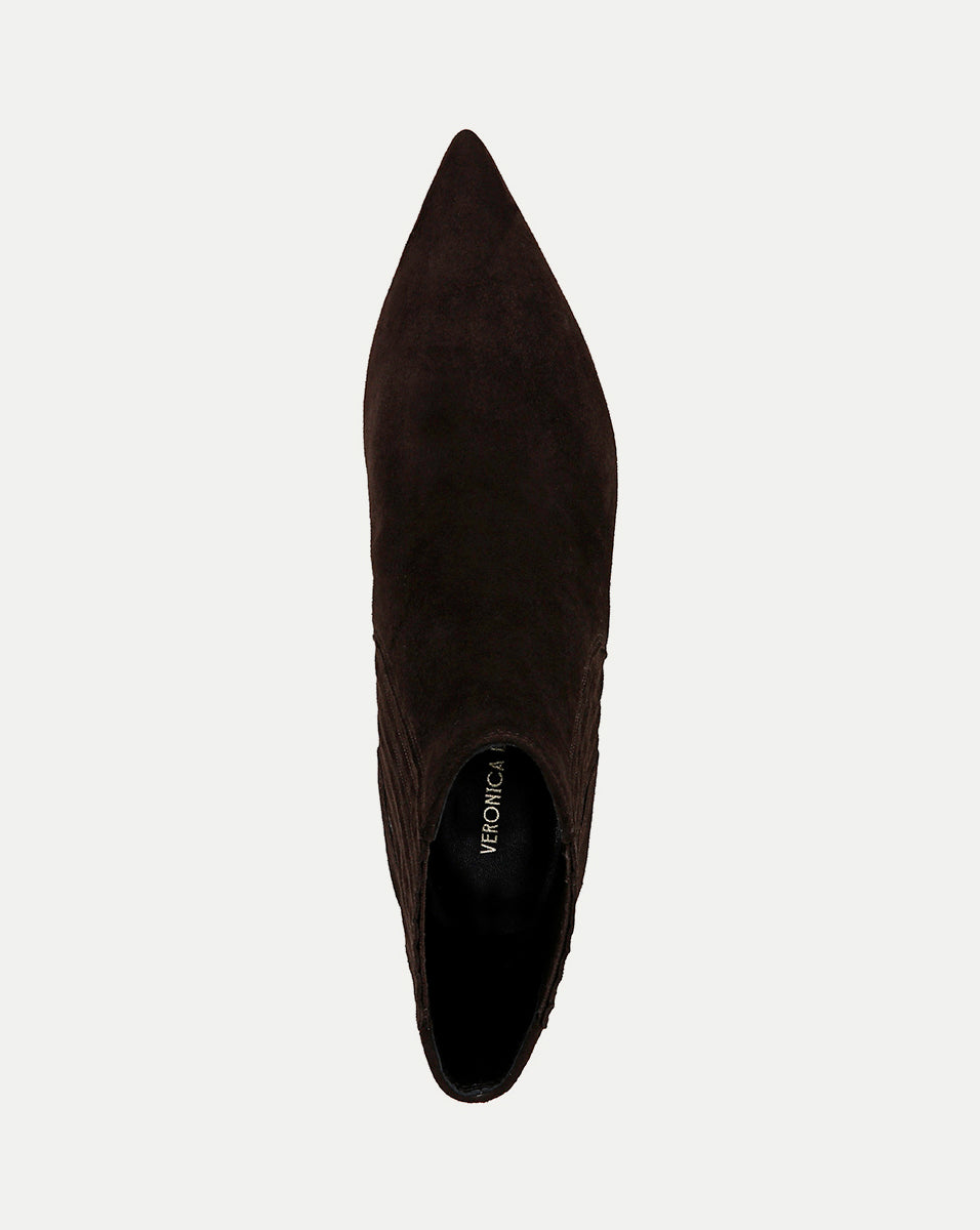 Lisa Mid-Heel Ankle Boot in Espresso - Veronica Beard Top Pick