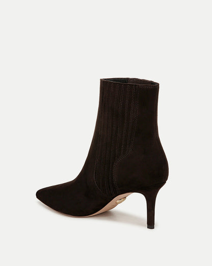 Lisa Mid-Heel Ankle Boot in Espresso - Veronica Beard Top Pick