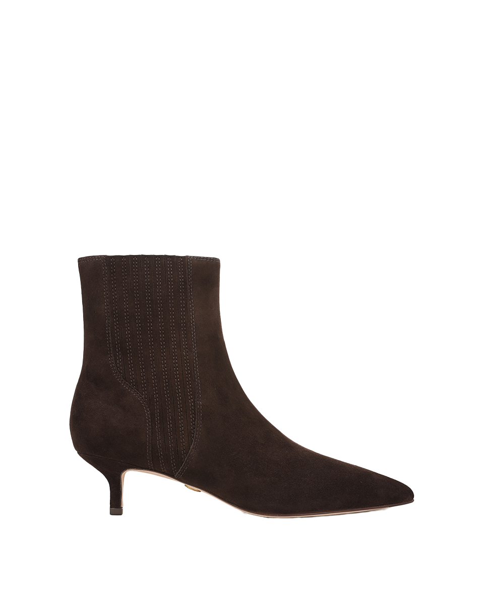 Lisa Kitten-Heel Ankle Boot in Espresso - Veronica Beard Best Seller