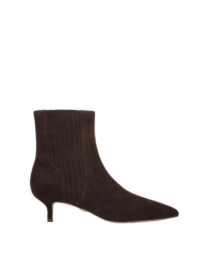 Lisa Kitten-Heel Ankle Boot in Espresso - Veronica Beard Best Seller