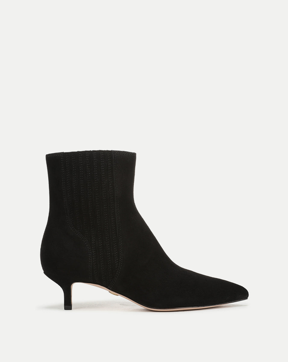 Lisa Kitten-Heel Ankle Boot in Black - Veronica Beard Customer Favorite