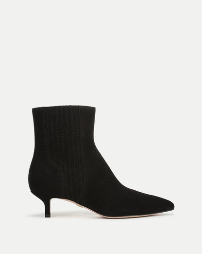 Lisa Kitten-Heel Ankle Boot in Black - Veronica Beard Customer Favorite
