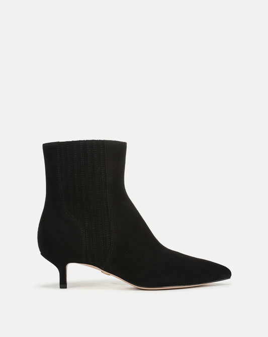 Lisa Kitten-Heel Ankle Boot in Black - Veronica Beard Customer Favorite