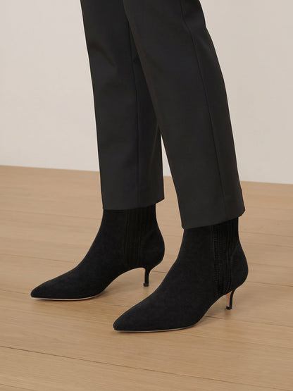 Lisa Kitten-Heel Ankle Boot in Black - Veronica Beard Customer Favorite