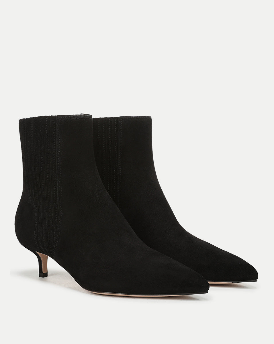 Lisa Kitten-Heel Ankle Boot in Black - Veronica Beard Customer Favorite