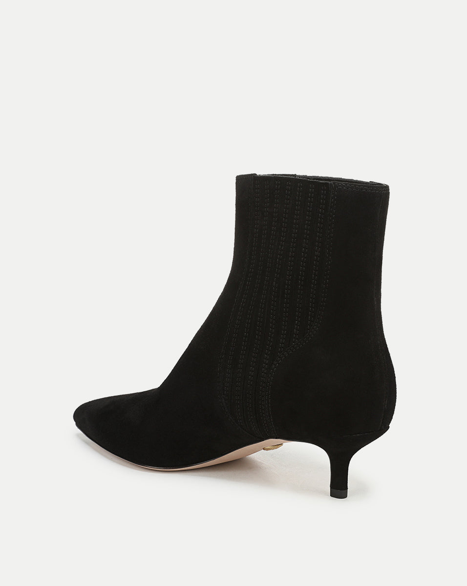 Lisa Kitten-Heel Ankle Boot in Black - Veronica Beard Customer Favorite