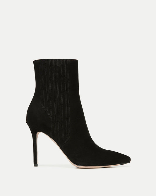 Lisa Stiletto Mid-Heel Ankle Boot in Black - Veronica Beard Exclusive