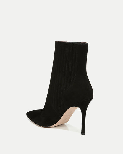 Lisa Stiletto Mid-Heel Ankle Boot in Black - Veronica Beard Exclusive