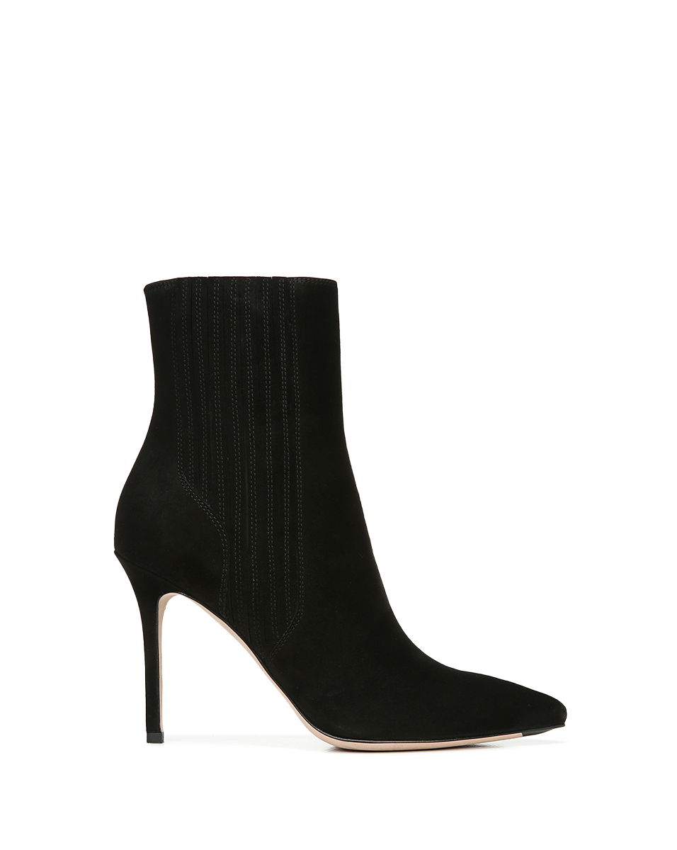 Lisa Stiletto Mid-Heel Ankle Boot in Black - Veronica Beard Exclusive