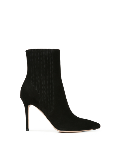 Lisa Stiletto Mid-Heel Ankle Boot in Black - Veronica Beard Exclusive