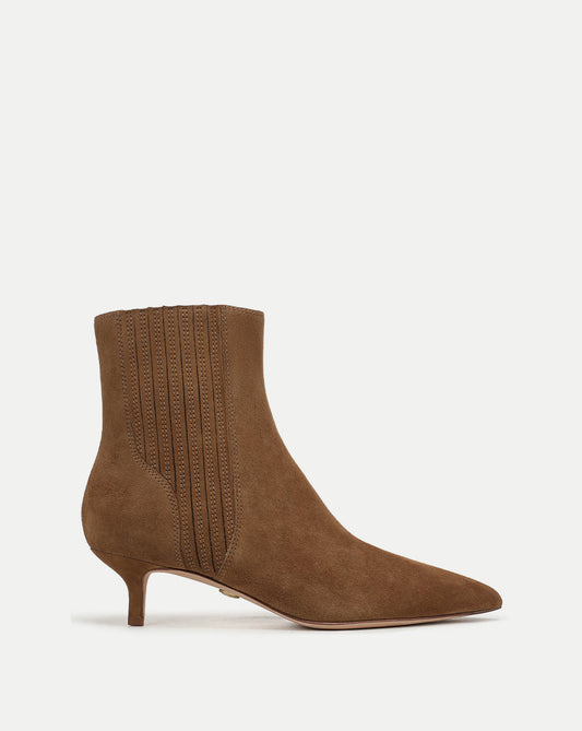 Lisa Kitten-Heel Ankle Boot in Hazelwood - Veronica Beard Exclusive