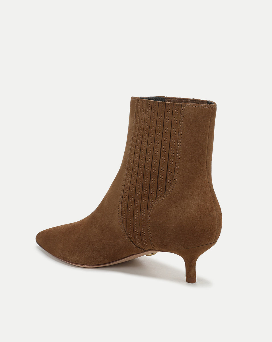 Lisa Kitten-Heel Ankle Boot in Hazelwood - Veronica Beard Exclusive