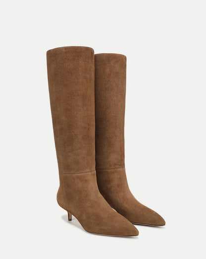 Lisa Kitten-Heel Boot in Hazelwood - Veronica Beard Smart Buy