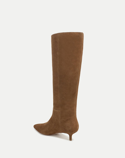 Lisa Kitten-Heel Boot in Hazelwood - Veronica Beard Smart Buy