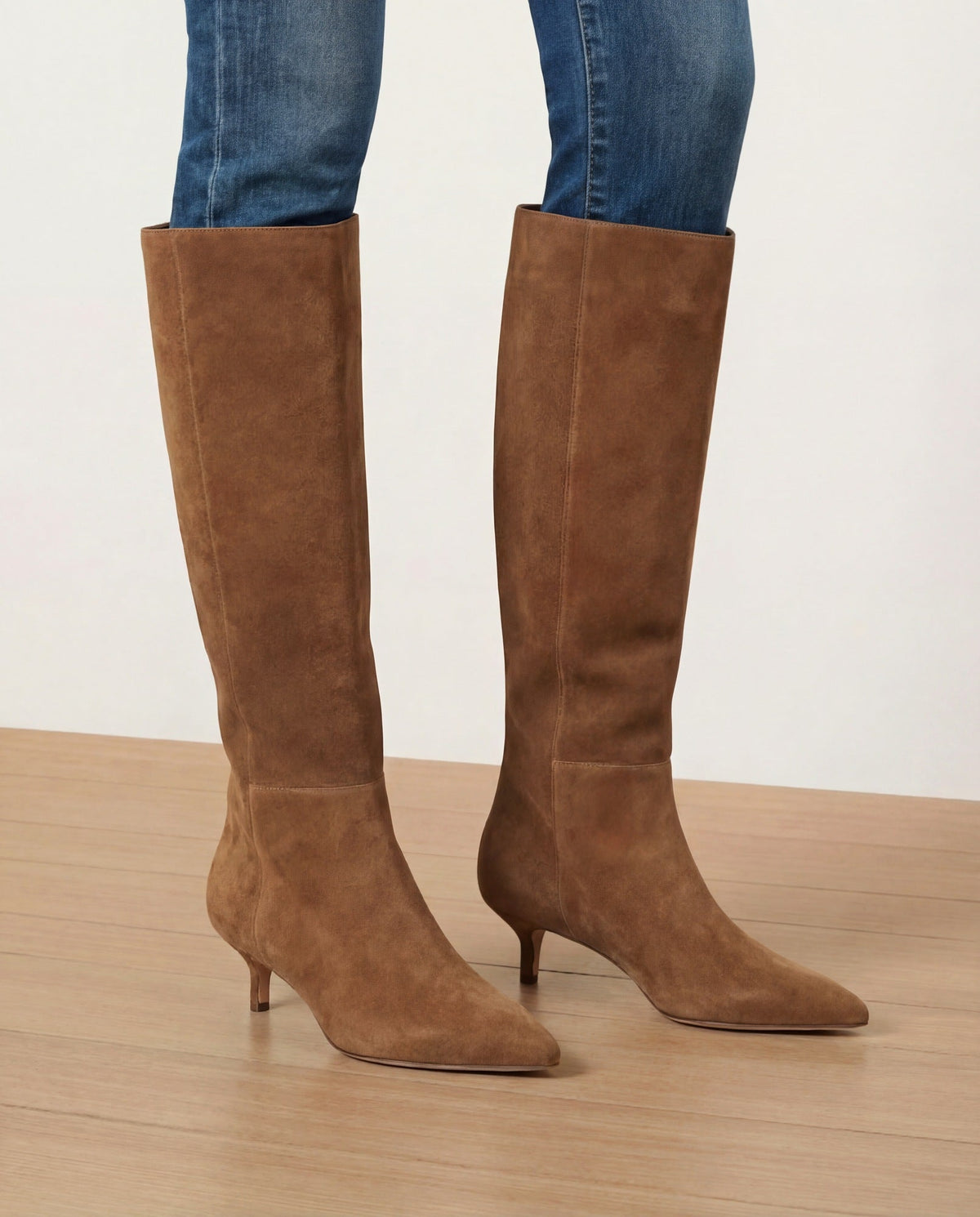 Lisa Kitten-Heel Boot | Wide-Calf in Hazelwood - Veronica Beard Exclusive