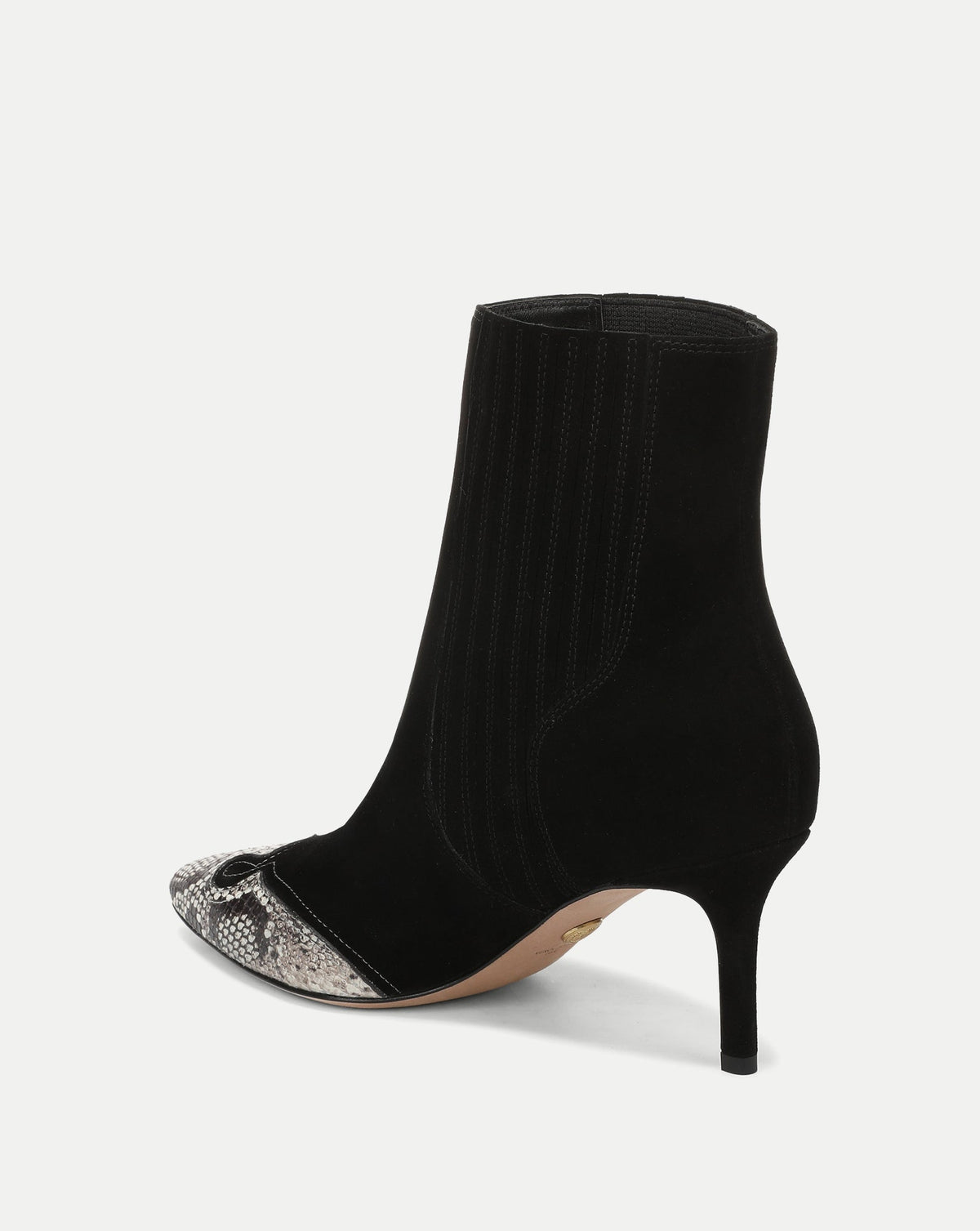 Lisa Western Mid-Heel Ankle-Boot in Black Suede - Veronica Beard Latest