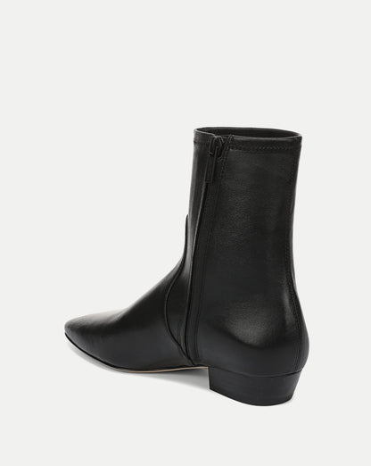 Glinda Stretch Ankle Boot in Black Leather - Veronica Beard Smart Buy