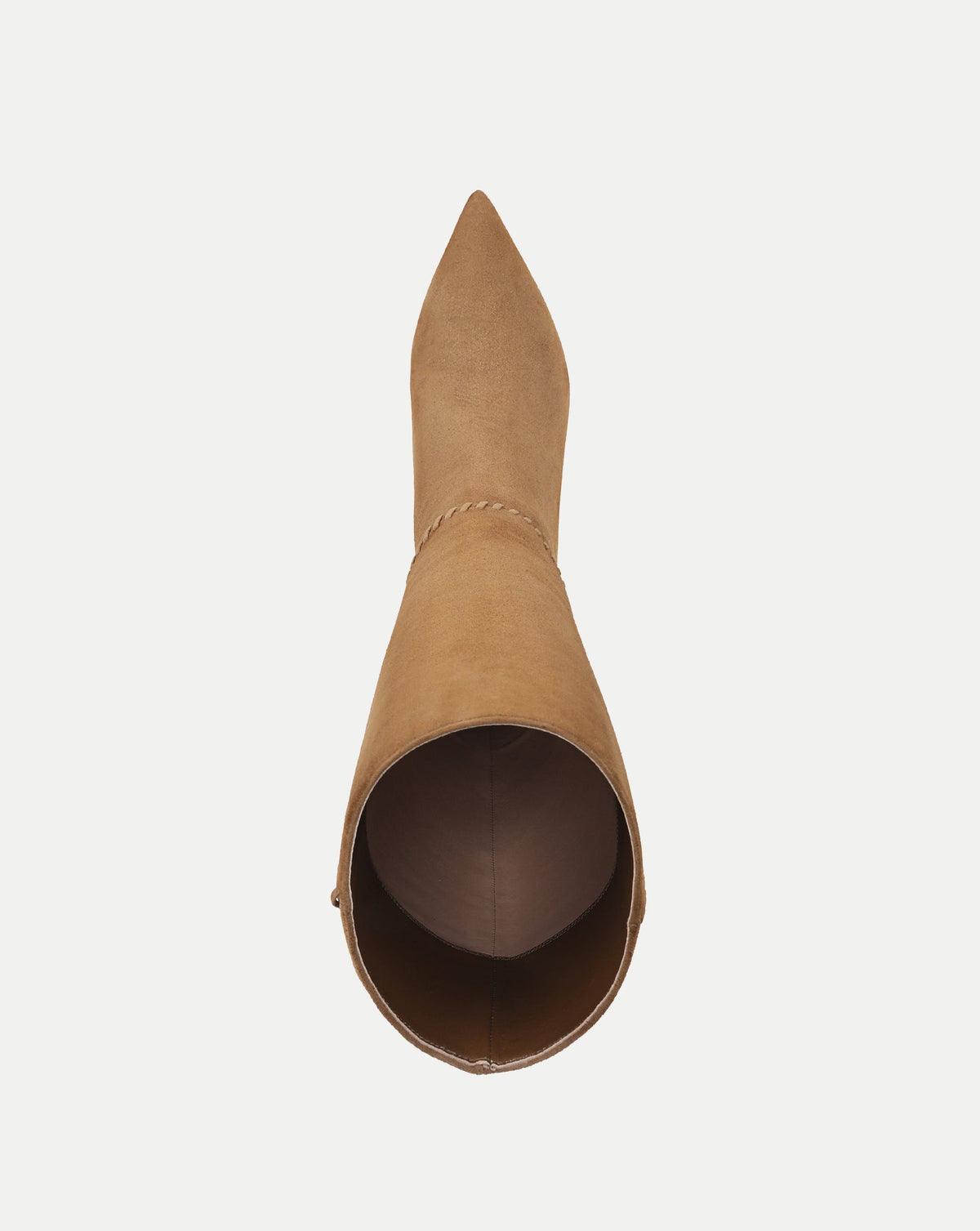 Lisa Whipstitch Kitten-Heel Boot in Brown Suede - Veronica Beard Top Pick