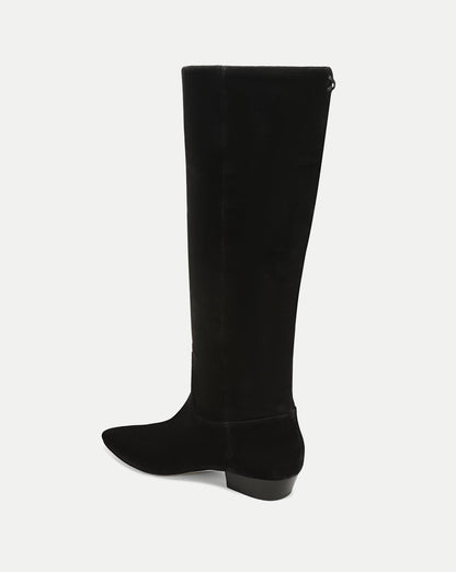 Gabrielle Tall Boot in Black Suede - Veronica Beard Hot Sale