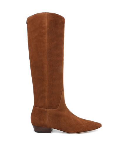 Gabrielle Tall Boot in Brown Suede - Veronica Beard Recommended