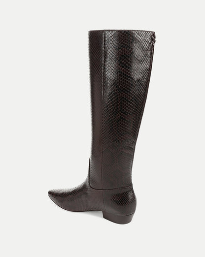 Gabrielle Tall Boot in Dark Brown Leather - Veronica Beard New