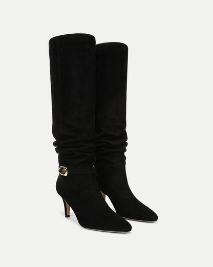 Angeline High-Heel Boot in Black Suede - Veronica Beard Trusted