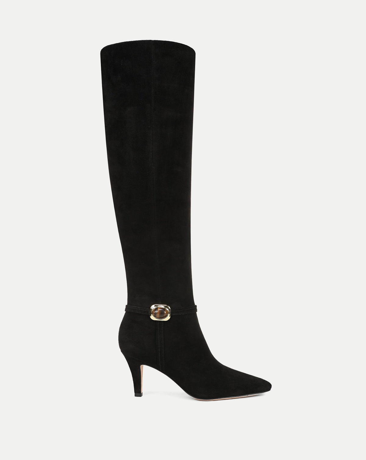 Angeline High-Heel Boot in Black Suede - Veronica Beard Trusted