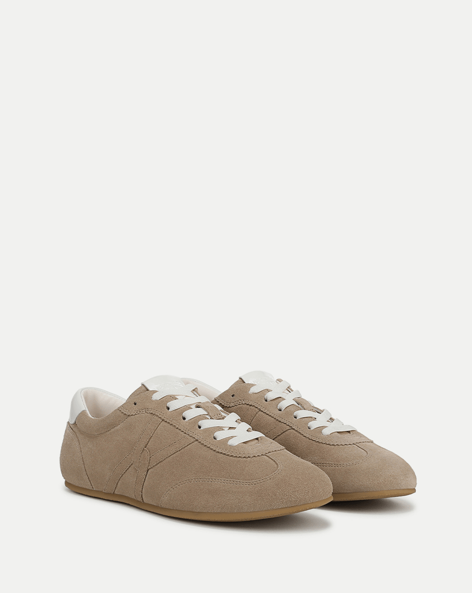 Riviera Suede Sneaker in Sand/Lily - Veronica Beard Popular