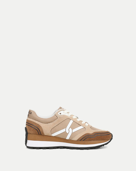 Valentina Sport Sneaker in Chestnut/Ecru - Veronica Beard Essential