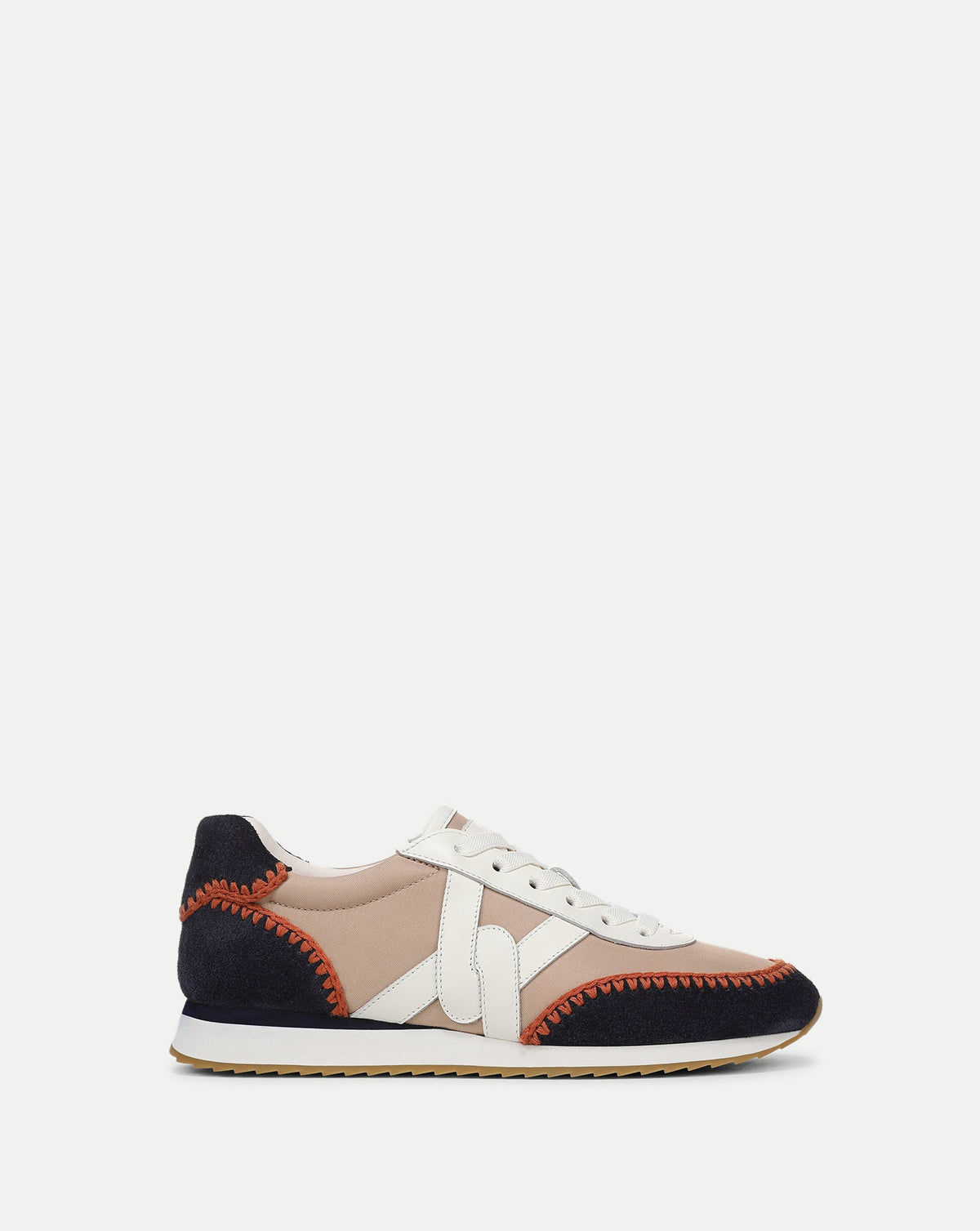 Penrose Whipstitch Sneaker in Sand/Navy - Veronica Beard Top Pick