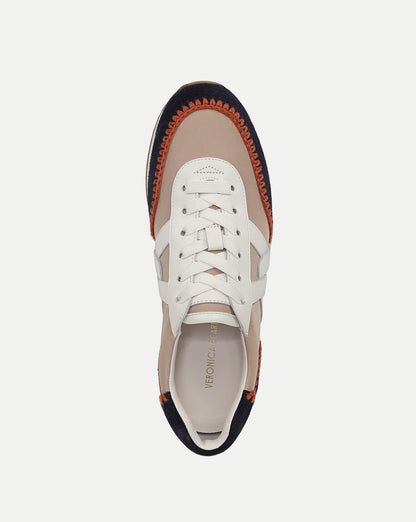Penrose Whipstitch Sneaker in Sand/Navy - Veronica Beard Top Pick