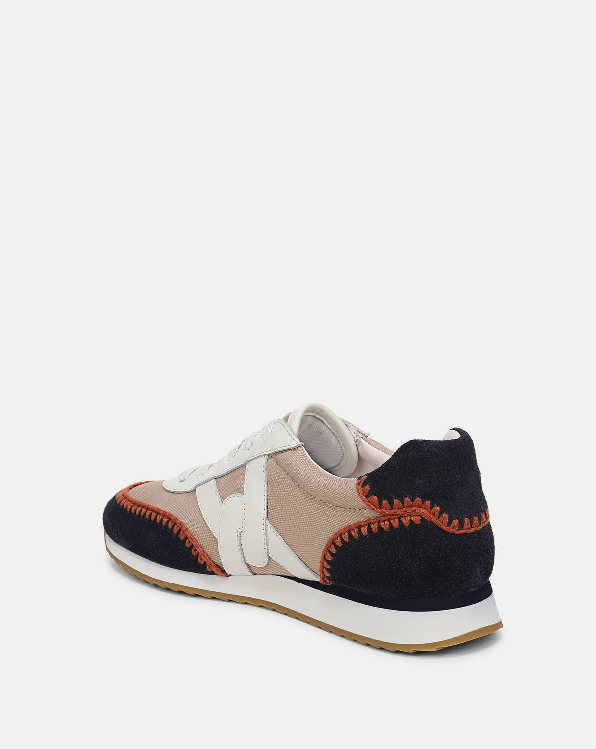 Penrose Whipstitch Sneaker in Sand/Navy - Veronica Beard Top Pick