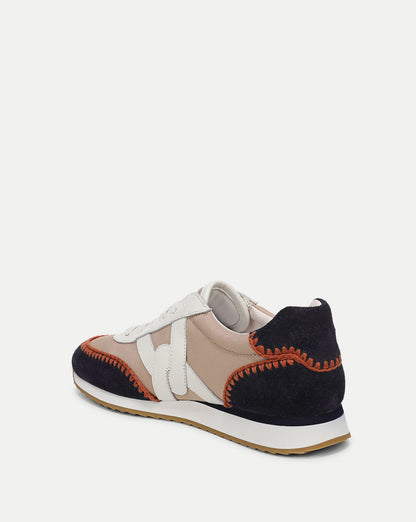 Penrose Whipstitch Sneaker in Sand/Navy - Veronica Beard Top Pick