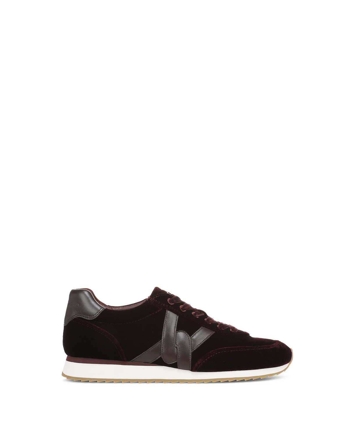 Penrose Velvet Sneaker in Burgundy & Brown - Veronica Beard Latest
