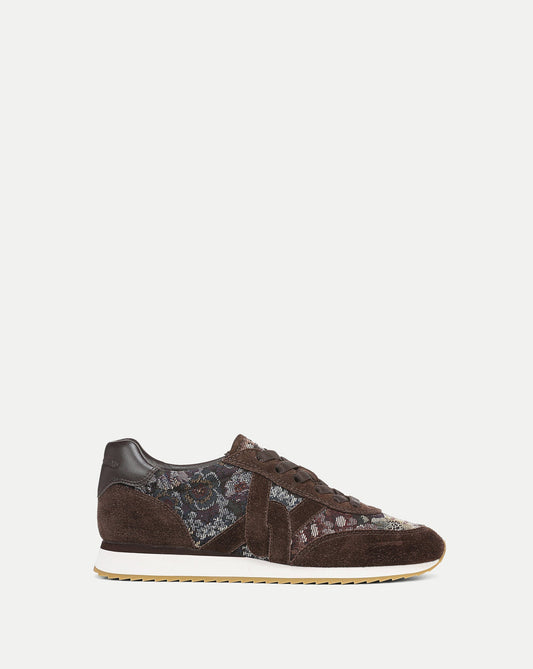 Penrose Brocade Sneaker in Dark Brown - Veronica Beard Essential