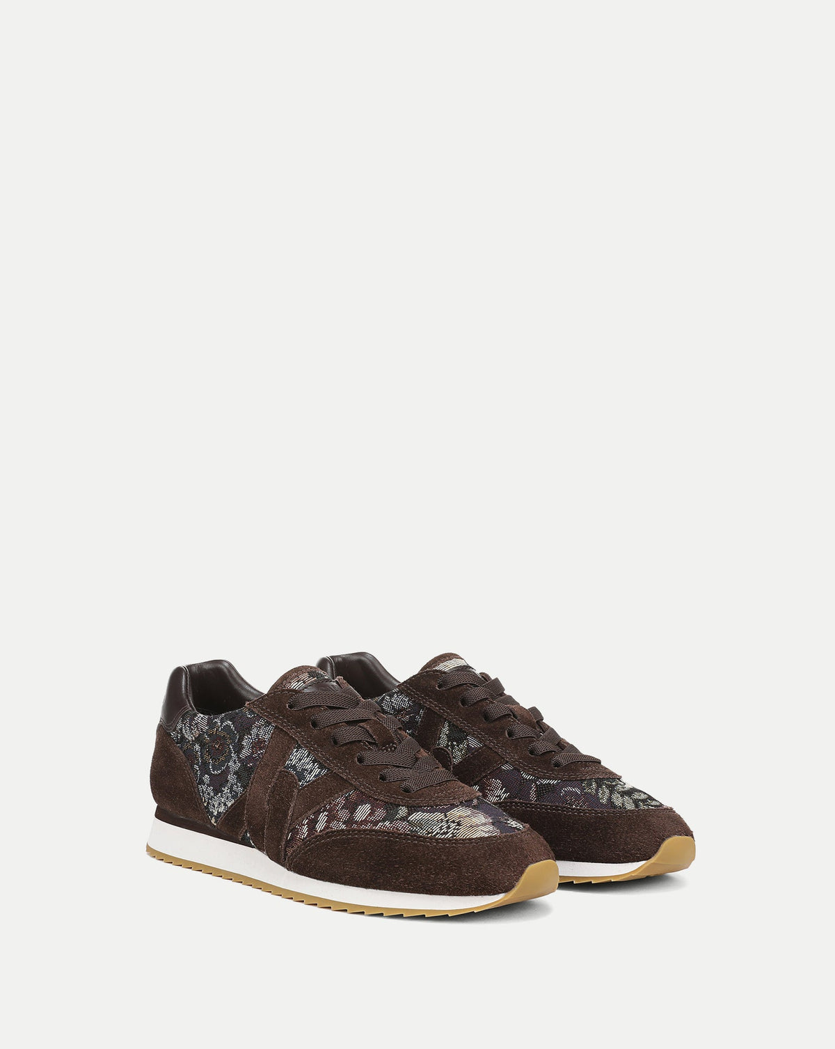 Penrose Brocade Sneaker in Dark Brown - Veronica Beard Essential