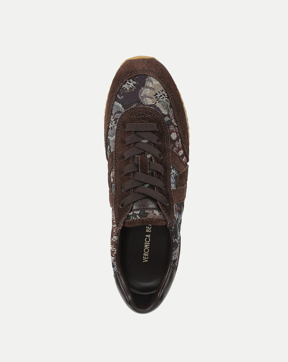 Penrose Brocade Sneaker in Dark Brown - Veronica Beard Essential