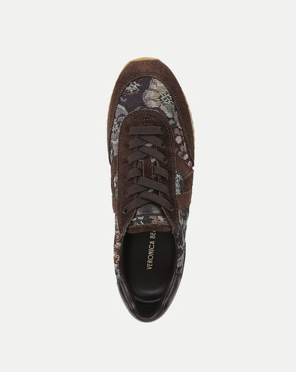 Penrose Brocade Sneaker in Dark Brown - Veronica Beard Essential