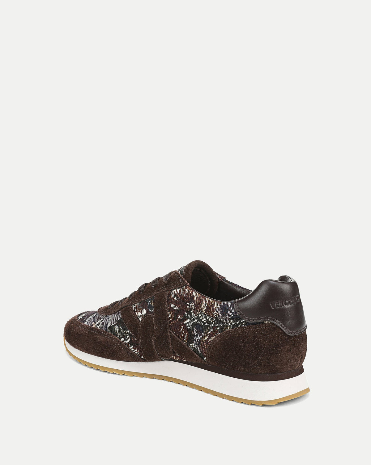 Penrose Brocade Sneaker in Dark Brown - Veronica Beard Essential