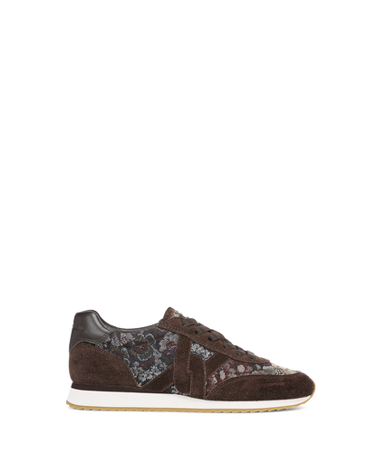 Penrose Brocade Sneaker in Dark Brown - Veronica Beard Essential