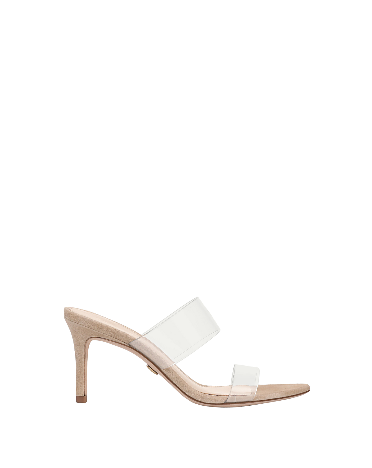 Asha Mid-Heel Sandal in Sand/Clear - Veronica Beard Trusted