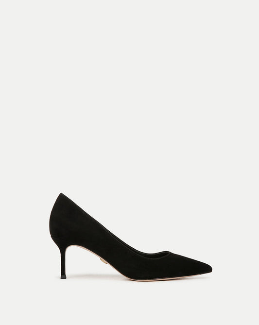 Rita Suede Pump in Black - Veronica Beard Exclusive