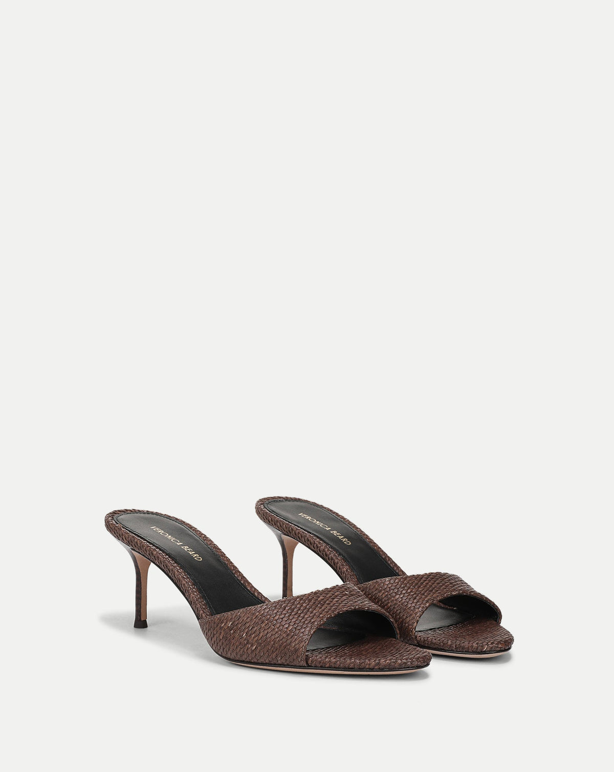 Tia Raffia Sandal in Brown Espresso - Veronica Beard Signature